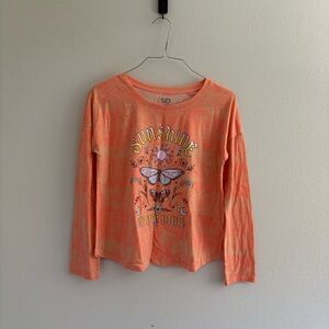 SO • Kids “The Favorite Tee” Orange Long Sleeve Shirt